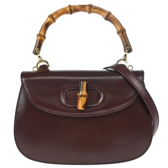 Gucci Brown Bamboo 2way Handbag - Picture 1 of 10